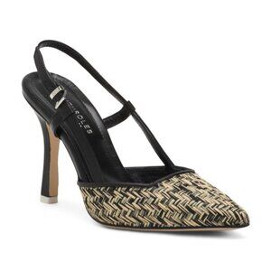 BEAUTIISOLES Made In Italy Leather Mandy Slingback Heels